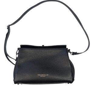 Viola Castellani Italian grain leather crossbody bag W 3 Inside pockets. 11X7x5